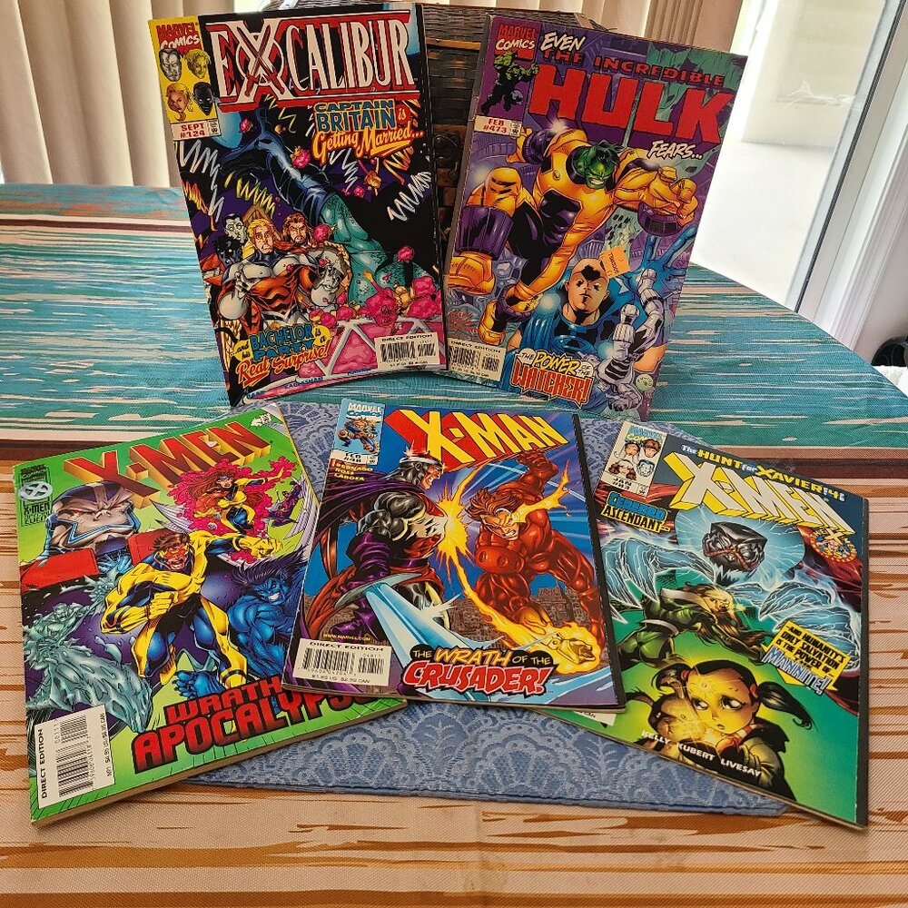 Lot of 5 MARVEL Comics Vintage Comic Books